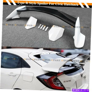 CO GAp[c 17-2021 CIVIC FK7nb`obN̂锒FK8^CvRX^CEBO+[tX|C[ FOR 17-2021 CIVIC FK7 HATCHBACK GLOSSY WHITE FK8 TYPE R STYLE WING+ ROOF SPOILER