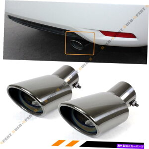 CO GAp[c 16-2021z_VrbNfAubNN}t[rCpCv`bvtBjbV[x 2 FOR 16-2021 HONDA CIVIC DUAL BLACK CHROME MUFFLER EXHAUST PIPE TIP FINISHERS X 2
