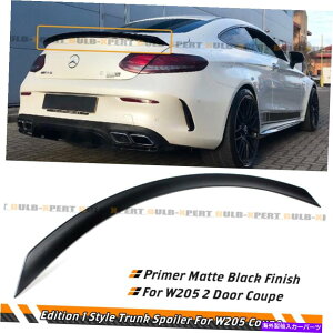 海外製 エアロパーツ 17-21メルセデスW205 2DRクーペC63Sエディション1スタイルマットブラックトランクスポイラー FOR 17-21 MERCEDES W205 2DR COUPE C63S EDITION 1 STYLE MATTE BLACK TRUNK SPOILER