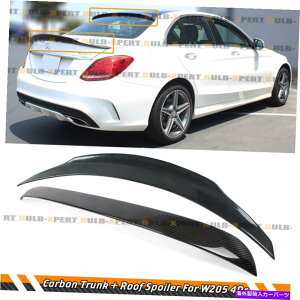 CO GAp[c 15-21 W205 C200 C250 C300 C43 C63 4DR PSMJ[{t@Co[gN +[tX|C[ FOR 15-21 W205 C200 C250 C300 C43 C63 4DR PSM CARBON FIBER TRUNK + ROOF SPOILER