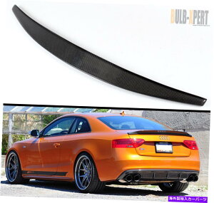 CO GAp[c 2012 - 17NAEfBB8 A5 2mN[yABLKJ[{t@Co[gNChX|C[EBO FOR 2012-17 AUDI B8 A5 2 DR COUPE REAL BLK CARBON FIBER TRUNK LID SPOILER WING