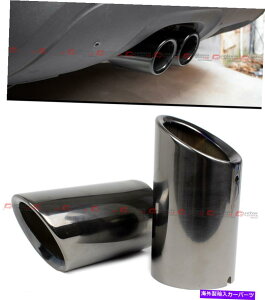 CO GAp[c 2008-2015 VW CC̃`^ubNNXbvIX`[}t[rCqg TITANIUM BLACK CHROME SLIP-ON STEEL MUFFLER EXHAUST TIPS FOR 2008-2015 VW CC