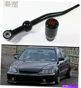 CO GAp[c 88-00z_VrbNuNfAxhV[gX[Vt^[+3 ''Oo[Vtgmu FOR 88-00 HONDA CIVIC BLK DUAL BEND SHORT THROW SHIFTER+3'' LONG BAR SHIFT KNOB