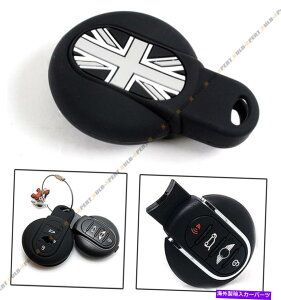 CO GAp[c 2015-2017 F56~jN[p[ubNO[jIWbNVRL[tHuJo[P[X FOR 2015-2017 F56 MINI COOPER BLACK GREY UNION JACK SILICONE KEY FOB COVER CASE