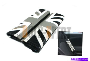 CO GAp[c ~jN[p[uNWbNptOSRtH[gV[gxgV_[pbhx 2 MINI COOPER BLK JACK UK FLAG LOGO COMFORT SEATBELT SHOULDER PAD X 2