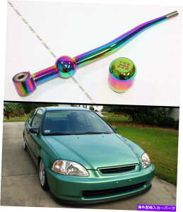 CO GAp[c 88-00z_VrbNfAxhlINV[gVt^[+^CvRX^CVtgmu FOR 88-00 HONDA CIVIC DUAL BEND NEO CHROME SHORT SHIFTER+TYPE-R STYLE SHIFT KNOB
