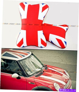 CO GAp[c yAu[bhUKtbOjIWbNwbhXgNbVlbNs[~jN[p[S PAIR BLUE RED UK FLAG UNION JACK HEAD REST CUSHION NECK PILLOW FOR MINI COOPER S