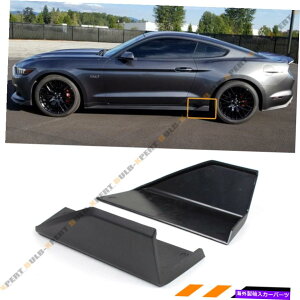 CO GAp[c 15-2022tH[h}X^OMDX^CBLKTChXJ[gbJ[plEBObgXvb^[ For 15-2022 Ford Mustang MD Style Blk Side Skirt Rocker Panel Winglet Splitters
