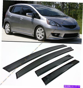 CO GAp[c 09-14̑2Honda Fit Ge8 OEX^CEBhEoCU[CK[hw/Nbv +e[v FOR 09-14 2ND GEN HONDA FIT GE8 OE STYLE WINDOW VISOR RAIN GAURD W/ CLIPS +TAPE