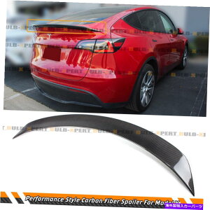 CO GAp[c 2020N2022ÑeXfY vX^CX|[cJ[{t@Co[gNChX|C[EBO For 2020-2022 Tesla Model Y V Style Sport Carbon Fiber Trunk Lid Spoiler Wing
