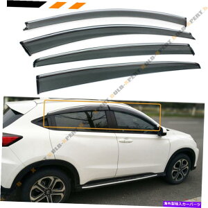 CO GAp[c 2015-22z_HR-V HRVNbvINgEBhEoCU[CK[hftN^[ FOR 2015-22 HONDA HR-V HRV CLIP-ON CHROME TRIM WINDOW VISOR RAIN GUARD DEFLECTOR