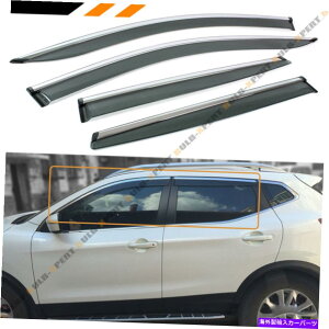 �C�O�� �G�A���p�[�c 2017-2021���č��̃��[�O�X�|�[�c�N�����g�����E�B���h�E�o�C�U�[���C���K�[�h�f�t���N�^�[ FOR 2017-2021 NISSAN ROGUE SPORT CHROME TRIM WINDOW VISOR RAIN GUARD DEFLECTOR�y���s�A���i�z