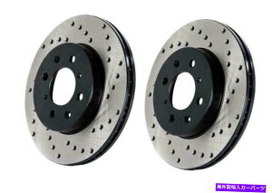 brake disc rotor 17-19AEfBA4v~Ap̍hu[L[^[ StopTech Left Drilled Brake Rotors for 17-19 Audi A4 Premium