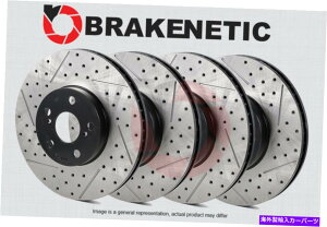 brake disc rotor [�t�����g +���A] Brakenetic Premium Drilled Slotted Braked Discortors BPRS47493 [FRONT + REAR] BRAKENETIC PREMIUM Drilled Slotted Brake Disc Rotors BPRS47493�y���s�A���i�z