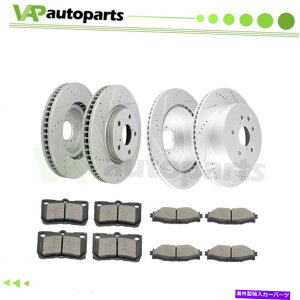 brake disc rotor 2010�N����2013�N�̃u���[�L�p�b�h�ƃ��[�^�[�t�����g���A���N�T�XIS250 C 2.5L�h���� Brake Pads And Rotors Front Rear For 2010-2013 Lexus IS250 C 2.5L Drilled�y���s�A���i�z