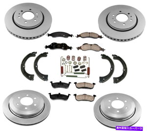 brake disc rotor fBXN[^[u[LpbhԏCXvOLbgtH[hGNXyfBV2007-2009 Disc Rotors Brake Pads Parking Shoes Spring Kit for Ford Expedition 2007-2009