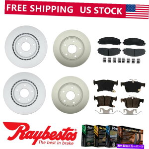 brake disc rotor Chrysler Pacifica 2019�t�����g���A�L�b�g�R�[�e�B���O���[�^�[�Z���~�b�N�p�b�h-raybestos Fits Chrysler Pacifica 2019 Front Rear Kit Coated Rotors Ceramic Pads -Raybestos