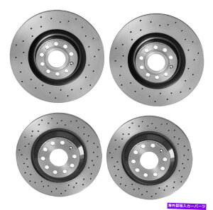 brake disc rotor brembo xtratgAhhu[LfBXN[^[LbgpVWStR CC R32pT[g Brembo Xtra Front Rear Drilled Brake Disc Rotors Kit for VW Golf R CC R32 Passat