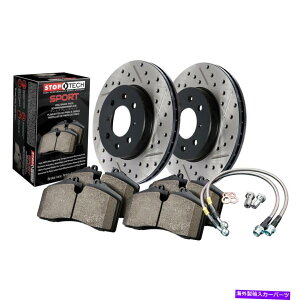 brake disc rotor STOPTECH 978.34023R�X�|�[�c�f�B�X�N�u���[�L�L�b�gw/�N���X�h��������уX���b�g���[�^�[�t�� StopTech 978.34023R Sport Disc Brake Kit w/Cross-Drilled And Slotted Rotors�y���s�A���i�z