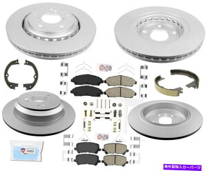 brake disc rotor R[eBOꂽfBXNu[L[^[pbhn[hEFAp[LOtBbg2019-2021z_pX|[g Coated Disc Brake Rotors Pads Hardware Parking Fits 2019-2021 Honda Passport