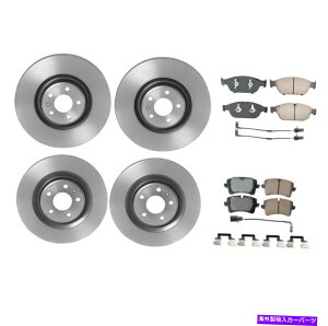 brake disc rotor AP{mtgƃAu[LLbg[pbhZbgAEfBA6 A7 QuattropfBXN[^[ Akebono Front and Rear Brake Kit Euro Pad Set Disc Rotors For Audi A6 A7 Quattro