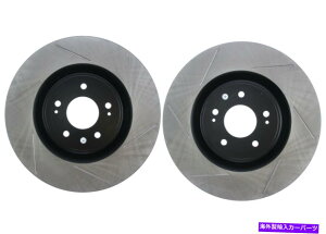 brake disc rotor STOPTECH MITSUBISHI EVO X 10 MR GSR�t�����g�X���b�g�t���u���[�L���[�^�[�f�B�X�N�Z�b�g�y�A STOPTECH MITSUBISHI EVO X 10 MR GSR FRONT SLOTTED BRAKE ROTORS DISCS SET PAIR