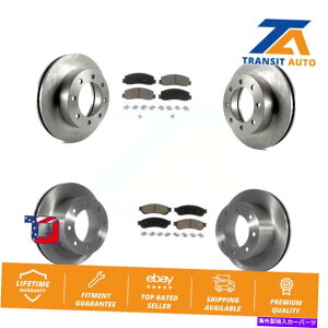 brake disc rotor �t�H�[�hF-250�X�[�p�[�f���[�e�BF-350 4WD�p�̃t�����g���A�f�B�X�N�u���[�L���[�^�[�Z���~�b�N�p�b�h�L�b�g Front Rear Disc Brake Rotors Ceramic Pad Kit For Ford F-250 Super Duty F-350 4WD�y���s�A