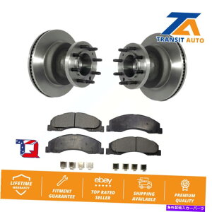 brake disc rotor Ford E-350 Super Duty E-450�p�̃t�����g�f�B�X�N�u���[�L���[�^�[�n�u�Z�~���^���b�N�p�b�h�L�b�g Front Disc Brake Rotor Hub Semi-Metallic Pad Kit For Ford E-350 Super Duty E-450�y���s�A���i�z