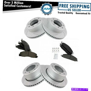 brake disc rotor �t�����g�����A�p�t�H�[�}���X�h�������X���b�g�t���u���[�L���[�^�[��POSI�Z���~�b�N�p�b�h�Z�b�g Front & Rear Performance Drilled & Slotted Brake Rotor & Posi Ceramic Pad Set