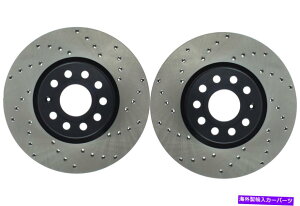 brake disc rotor 2015-2020AEfBQ3i42622j̃tgyASTOPTECHfBXNu[L[^[ Front PAIR Stoptech Disc Brake Rotor for 2015-2020 Audi Q3 (42622)