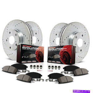 brake disc rotor K4402 PowerStop 4-Wheel�Z�b�g�u���[�L�f�B�X�N�ƃp�b�h�L�b�g�́A�O�H�p�̑O��̃p�b�h�L�b�g K4402 Powerstop 4-Wheel Set Brake Disc and Pad Kits Front & Rear for Mitsubishi�y���s�A���i�z