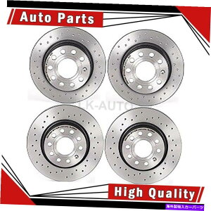 brake disc rotor tHNX[Qp̃fBXNu[L[^[̃u{tgA4 Brembo Front Rear 4 Of Disc Brake Rotors For Volkswagen