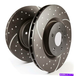 brake disc rotor EBCu[LGD7340 -GDX|[ĉڂ݂ƃXbgtxg1s[XA[^[ EBC Brakes GD7340 - GD Sport Dimpled And Slotted Vented 1-Piece Rear Rotors