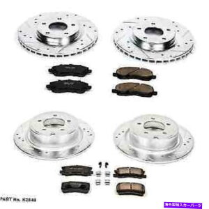 brake disc rotor �p���[�X�g�b�vK2848�t�����g/���AZ23�G�{�����[�V����1�p�g���I�b�g/�����T�[�p�̃N���b�N�u���[�L�L�b�g Power Stop K2848 Front/Rear Z23 Evolution 1-Click Brake Kit for Patriot/Lancer�y���s�A��