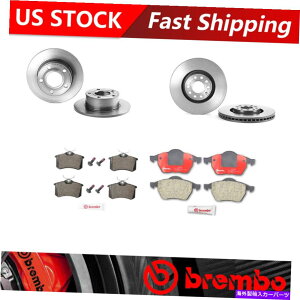brake disc rotor 2003-2004AEfBA6tgALbgu[L[^[ƃZ~bNu[Lpbh - u{ Fits 2003-2004 Audi A6 Front Rear Kit Brake Rotors & Ceramic Brake Pads - Brembo