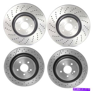 brake disc rotor MB R172 SLK55 AMG�p�̃u�����{�t�����g����у��A�u���[�L�f�B�X�N���[�^�[�h�����R�[�e�B���O�L�b�g Brembo Front and Rear Brake Disc Rotors Drilled Coated Kit for MB R172 SLK55 AMG