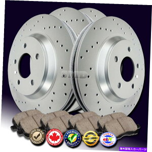 brake disc rotor Z0653 Fit 2010 2011 Infiniti Ex35�N���X�h�����u���[�L���[�^�[�Z���~�b�N�p�b�hF+R Z0653 FIT 2010 2011 Infiniti EX35 Cross Drilled Brake Rotors Ceramic Pads F+R�y���s�A���i�z