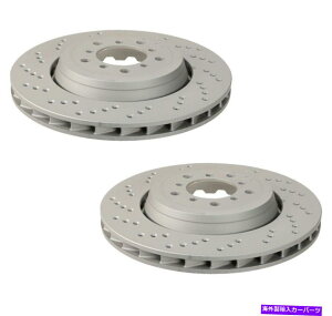 brake disc rotor BMW�p��2�̃t�����g�x���g�N���X�h�����h�f�B�X�N�u���[�L���[�^�[�̖{����OEM�y�A�Z�b�g Genuine OEM Pair Set of 2 Front Vented Cross Drilled Disc Brake Rotors for BMW�y���s�A���i�z