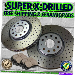 brake disc rotor S0125 FIT 2007 2008 FORD EDGE 2WD SUPER X�h�����u���[�L���[�^�[�Z���~�b�N�p�b�hF+R S0125 FIT 2007 2008 Ford Edge 2WD SUPER X Drilled Brake Rotors Ceramic Pads F+R�y���s�A���i�z