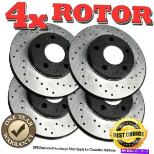 brake disc rotor RH0328�t�����g+���A�u���b�N�N���X�h�����h�u���[�L���[�^�[2009 2009�^�E���A���h�J���g���[ RH0328 FRONT+REAR BLACK Cross Drilled Brake Rotors FOR 2008 2009 Town & Country�y���s�A���i�z