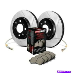 brake disc rotor �O�H�����T�[�̂��߂�03-06�X�g�b�v�e�b�N�X�|�[�c�X���b�g�X���b�g1�s�[�X���A�u���[�L�L�b�g For Mitsubishi Lancer 03-06 StopTech Sport Slotted 1-Piece Rear Brake Kit�y���s�A���i�z