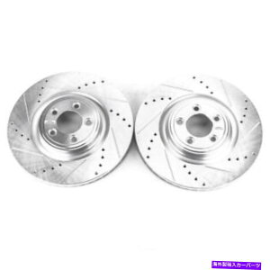 brake disc rotor 14-19̃p[XgbvWK[F^CṽtgG{[VhXbg[^[-PA-PA Power Stop for 14-19 Jaguar F-Type Front Evolution Drilled & Slotted Rotors - Pa