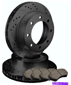 brake disc rotor �_�u���h����/�X���b�g�t���v���~�A�����[�^�[�ƃZ���~�b�N�p�b�hATL053792 Double Drilled/Slotted Premium Rotors & Ceramic Pads ATL053792�y���s�A���i�z