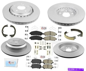 brake disc rotor 2019-2021z_pX|[g̃R[eBOfBXNu[L[^[pbhn[hEFAp[LOtBbg Coated Disc Brake Rotors Pads Hardware Parking Fits For 2019-2021 Honda Passport