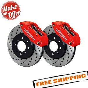brake disc rotor Wilwood 140-12996-DRhƃXbg^[^[bLp[tgu[LLbg Wilwood 140-12996-DR Drilled and Slotted Rotor Forged Caliper Front Brake Kit