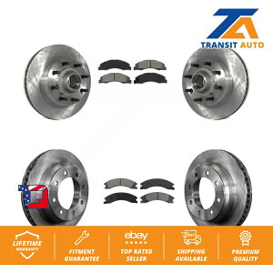 brake disc rotor �t�H�[�hE-350�X�[�p�[�f���[�e�BE-250�p�̃t�����g���A�u���[�L���[�^�[�ƃZ�~���^���p�b�h�L�b�g Front Rear Brake Rotor And Semi-Metallic Pad Kit For Ford E-350 Super Duty E-250�y���s�A���i�z
