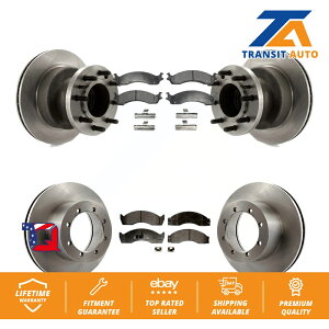 brake disc rotor �t�H�[�hE-450�X�[�p�[�f���[�e�B�G�R�m�����p�̃t�����g���A�u���[�L���[�^�[�Z�~���^���b�N�p�b�h�L�b�g Front Rear Brake Rotor Semi-Metallic Pad Kit For Ford E-450 Super Duty Econoline�y���s�A
