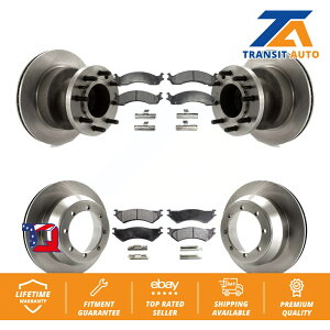 brake disc rotor �t�H�[�hE-350�X�[�p�[�f���[�e�B�G�R�m�����N���u�p�̃t�����g���A�u���[�L���[�^�[�Z���~�b�N�p�b�h�L�b�g Front Rear Brake Rotors Ceramic Pad Kit For Ford E-350 Super Duty Econoline Club�y���s