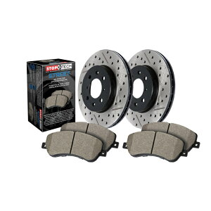 brake disc rotor tHNX[QWFb^̂߂̒~ebN2005-2018ԎpbNtg[^[ +pbhpbP[W StopTech For Volkswagen Jetta 2005-2018 Axle Pack Front Rotors + Pads Package