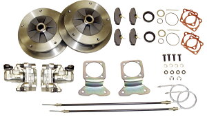 brake disc rotor empi 5x205�[���I�t�Z�b�g���A�f�B�X�N�u���[�L�L�b�g�X�C���O�A�N�X���p�̓d�q�u���[�L�t��-22-2905 Empi 5x205 Zero Offset Rear Disc Brake Kit with E-brake for Swing Axle - 22-2905�y���s�A���i�z